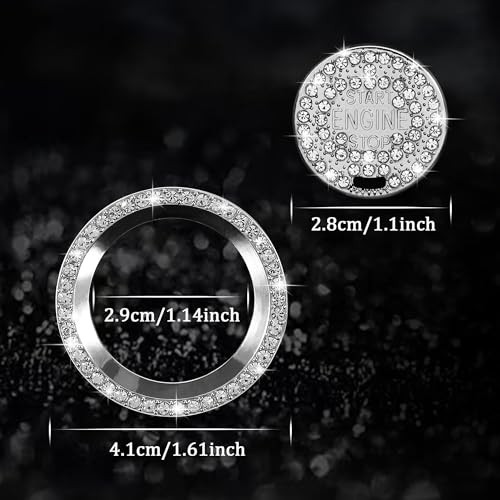 Bling Car Engine Start Button Cover Compatible with Cadillac XT6 CT5 XT4