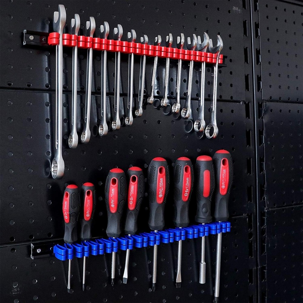 4-Piece Wall-Mounted Screwdriver & Wrench Organizer | Efficient Tool Storage