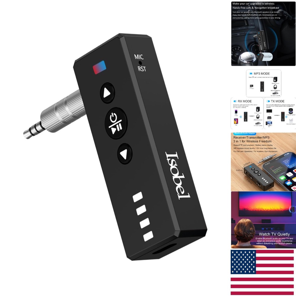 Bluetooth 5.4 3-in-1 Transmitter Receiver - Portable Wireless Audio Adapter