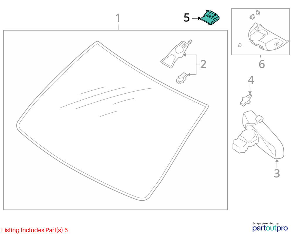 Camera/Projector Camera Windshield Mounted Fits 20-22 CORSAIR 1888033