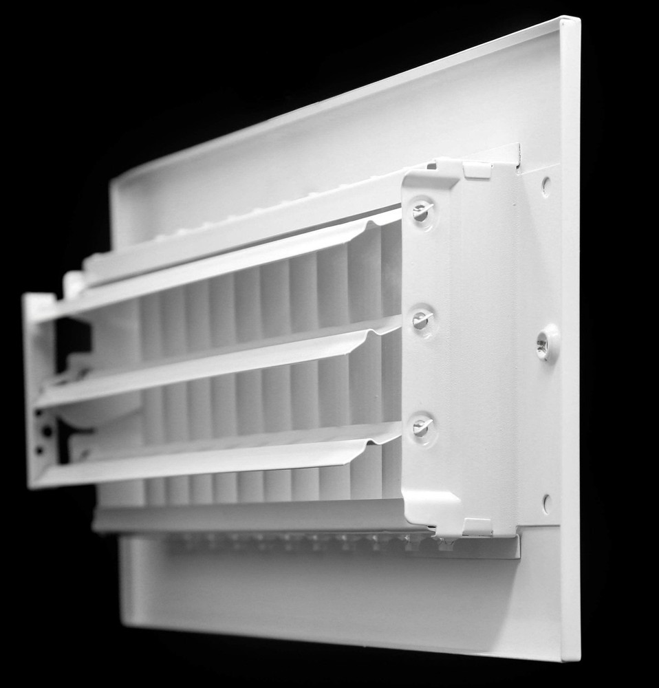 Adjustable HVAC Air Supply Diffuser Vent Cover Sidewall Ceiling White 12x6
