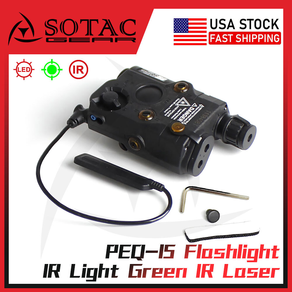 SOTAC PEQ-15 Tactical Weapon Light with IR/Green Laser, New