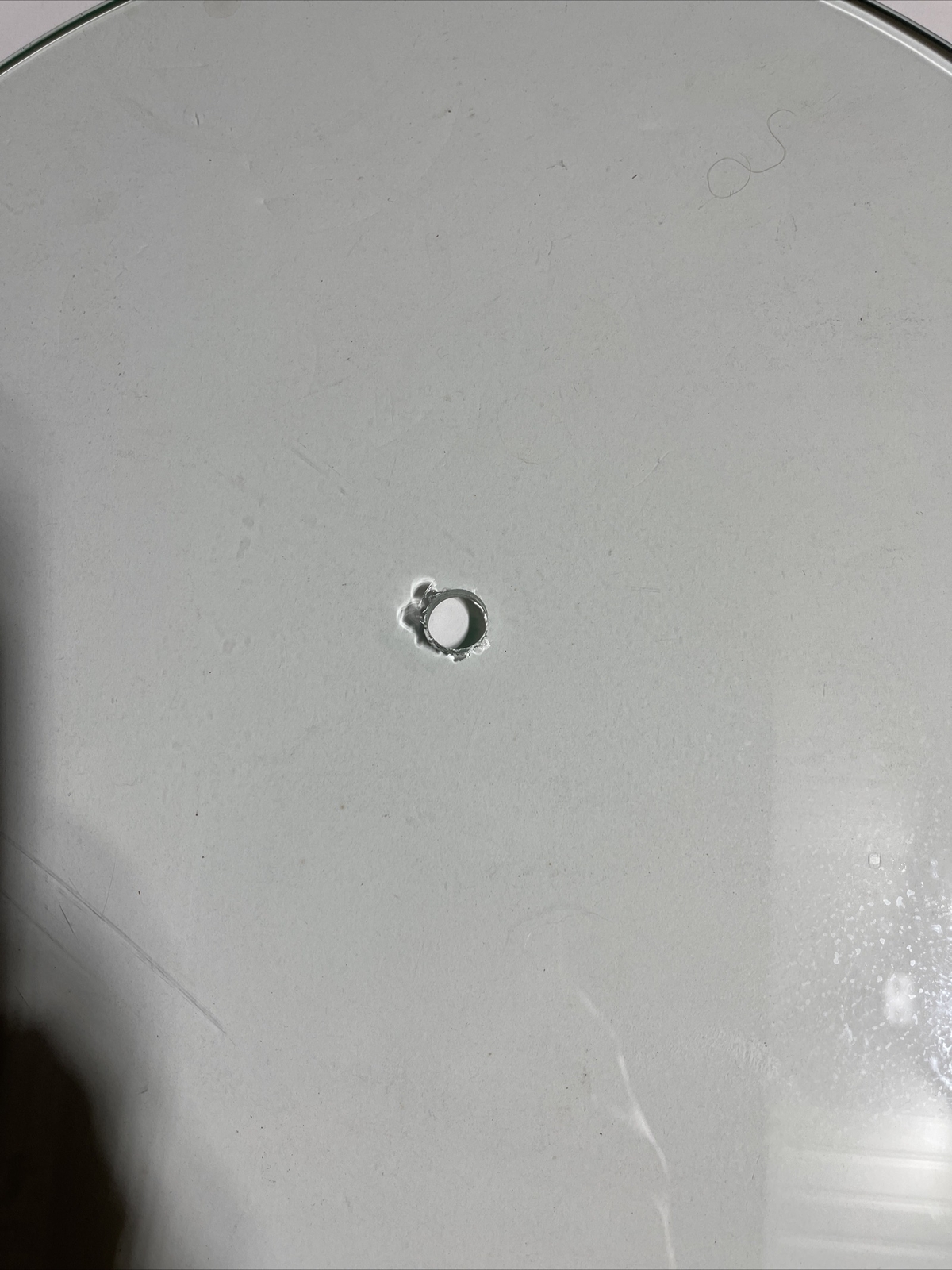 16” Clear Plate Glass Non-tempered 5/16 Thick With 9/16 Center Hole