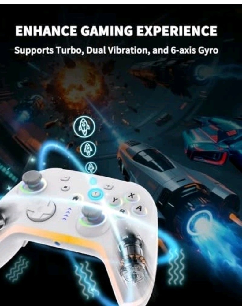 Bcofo Wireless Mobile Game Controller for iOS/iPhone/Android/Cell White