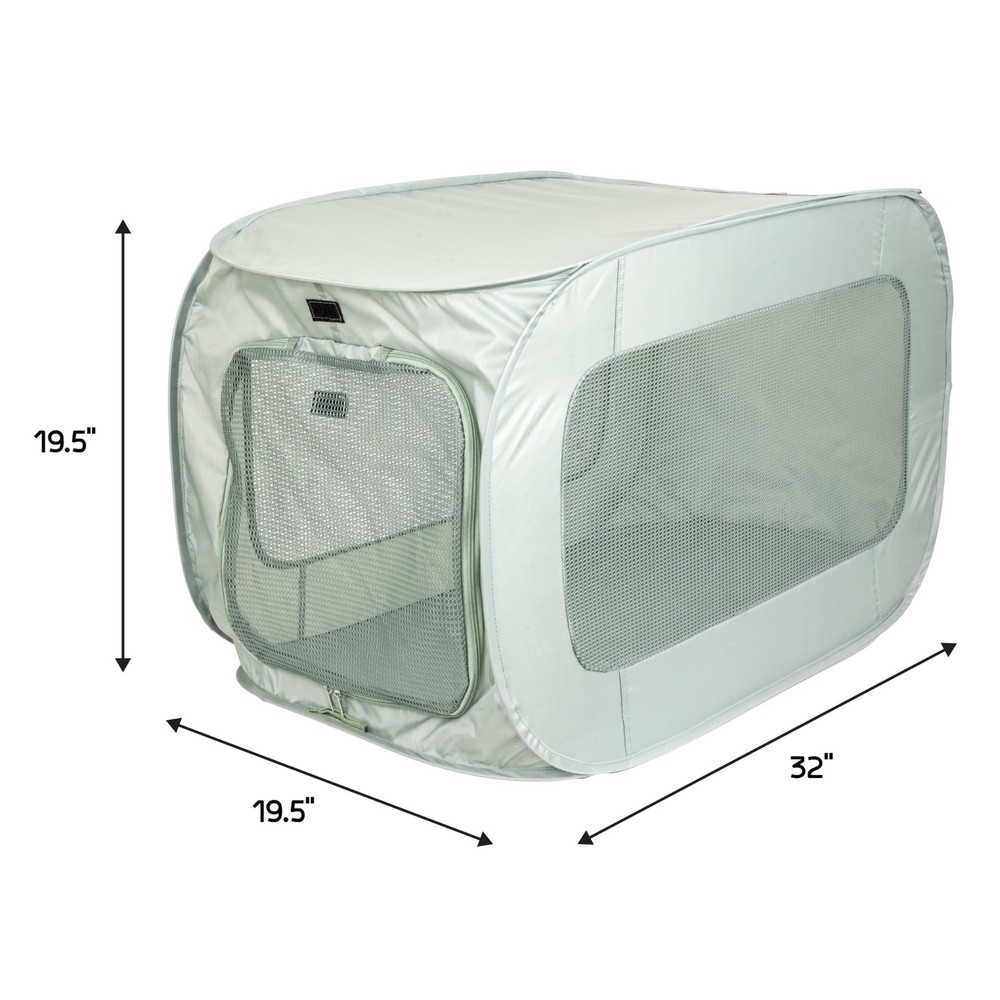 Soft Sided Pop-Open Kennels, Light Green