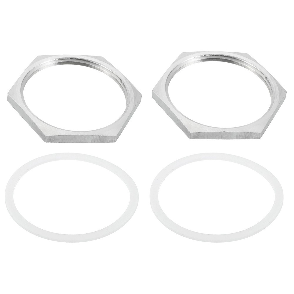2pcs Cast Pipe Fitting Hex Locknut with Washer NPT 2", 2.17" OD