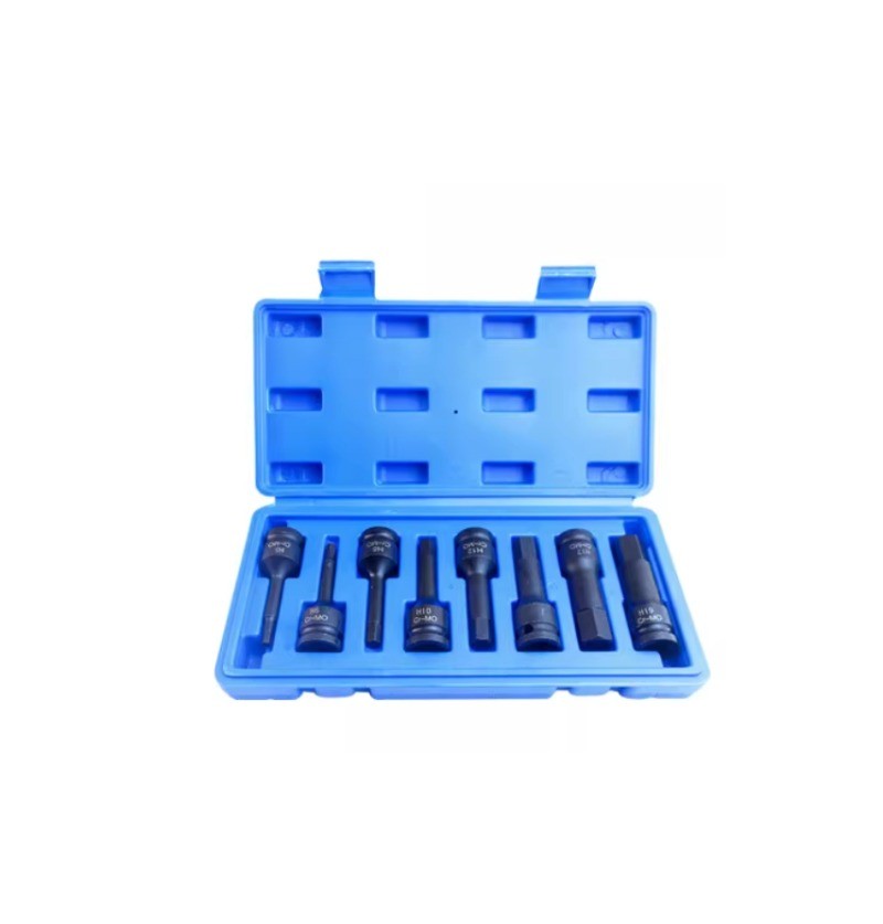 Air-powered 1/2-inch Hex Socket Set for Electric Wrenches: Hex Socket Bit Set
