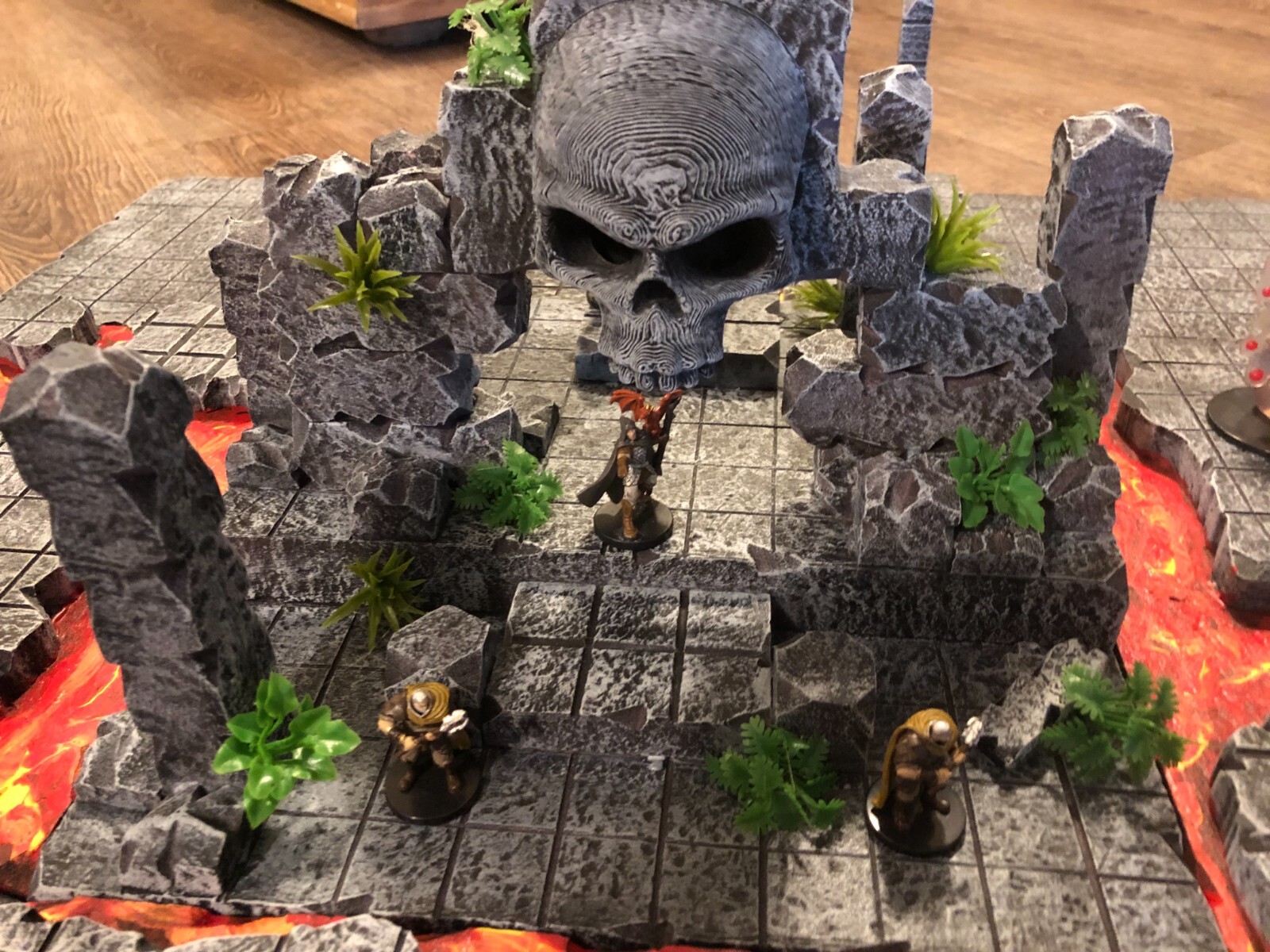 Lava Temple Ruin Set 28mm Terrain Scenery for D&D Pathfinder