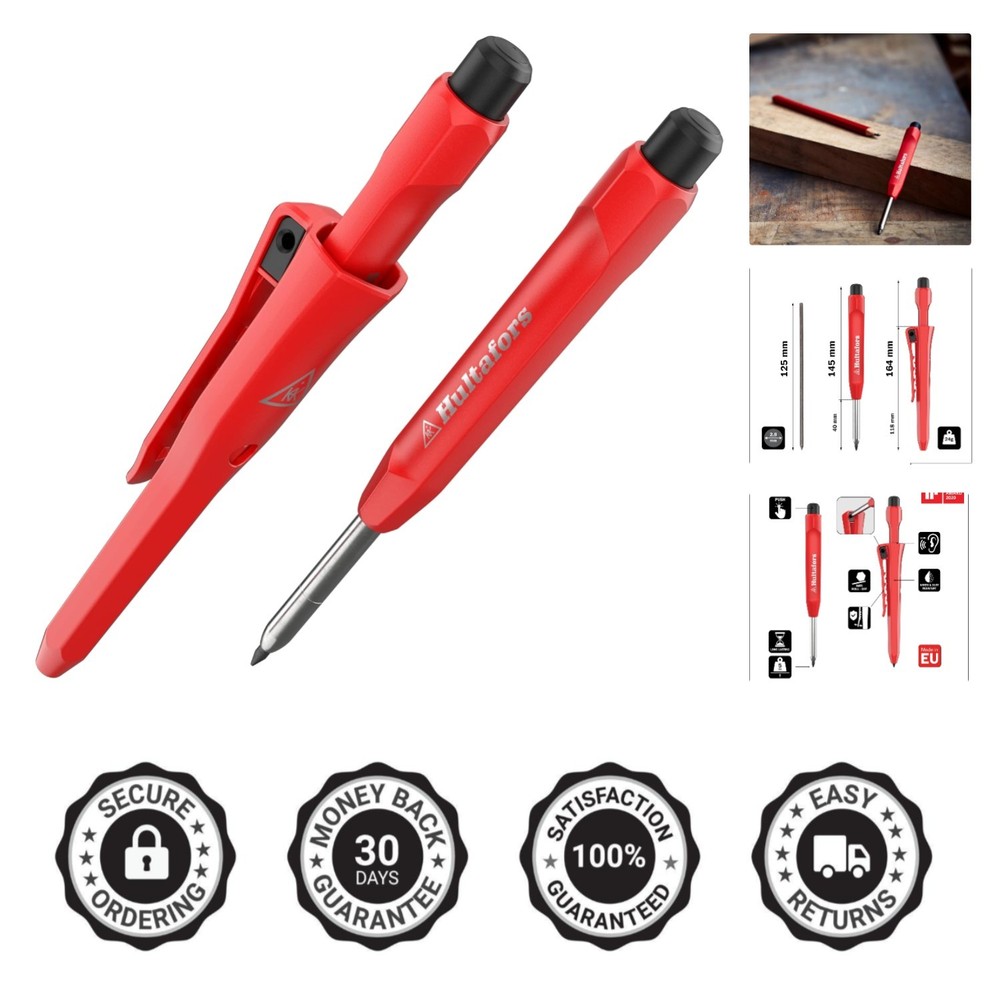 Ergonomic Refillable Dry Marker with Sharpener - Clear Ink for Precision Marking