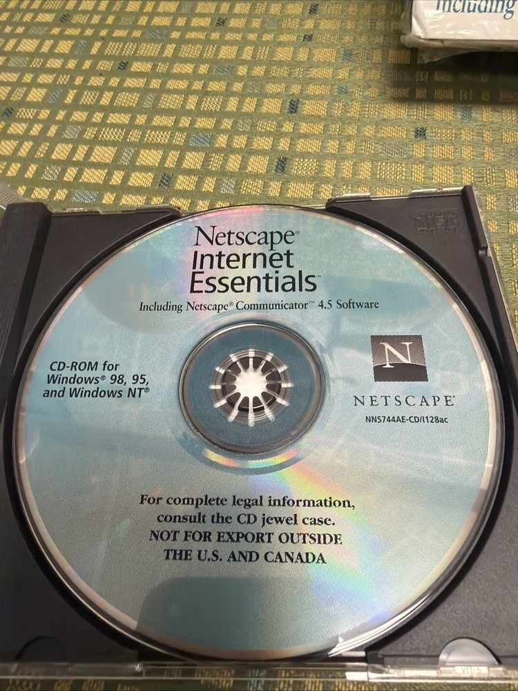 Netscape Internet Essentials Netscape Communicator 4.5 Software Broderbund 1998