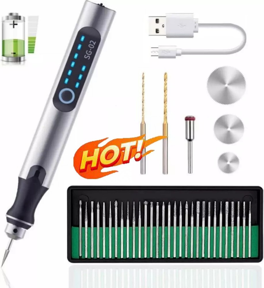 Cordless Electric Mini Drill Grinder Engraving Pen Variable Speed Rotary Tool