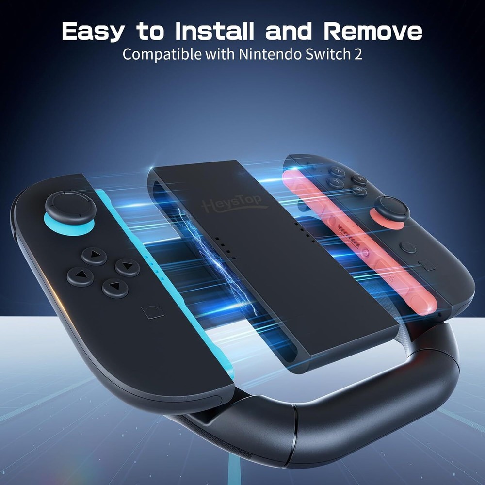 Grip Case Set for Nintendo Switch 2 Joy-Con Updated,Perfect for Racing Game,j