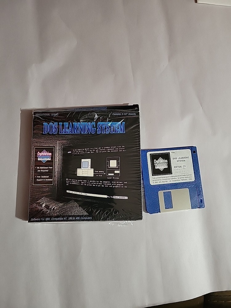 Rare CrystalVision Software DOS Learning System