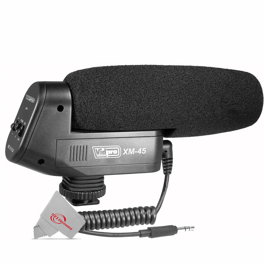 Vidpro Microphone for Canon EOS 5D Mark IV 6D Mark II Full Frame Camera