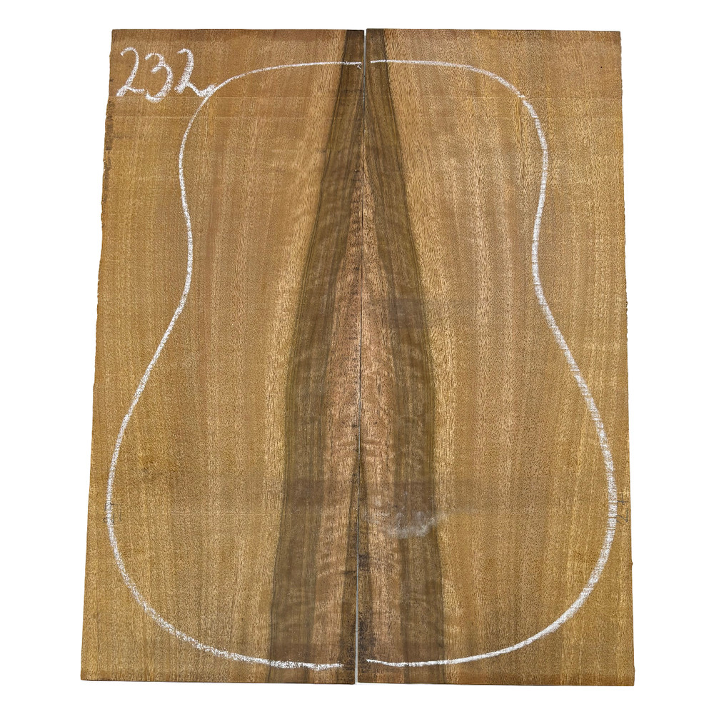 Flame Chocolate Mango Dreadnought Guitar Back Set #232