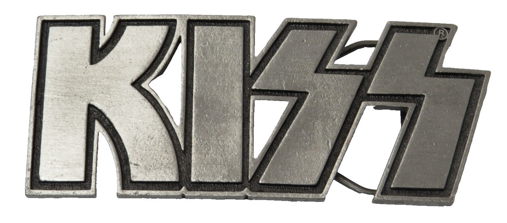 KISS LOGO BELT BUCKLE OFFICIAL 2004 BY KISS CATALOG NOT PACIFICA