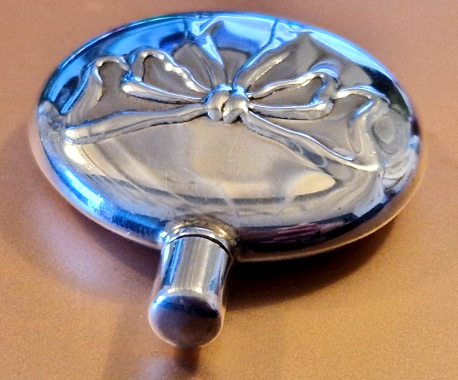 MINIATURE HANDBAG PERFUME BOTTLE - HALLMARKED STERLING SILVER