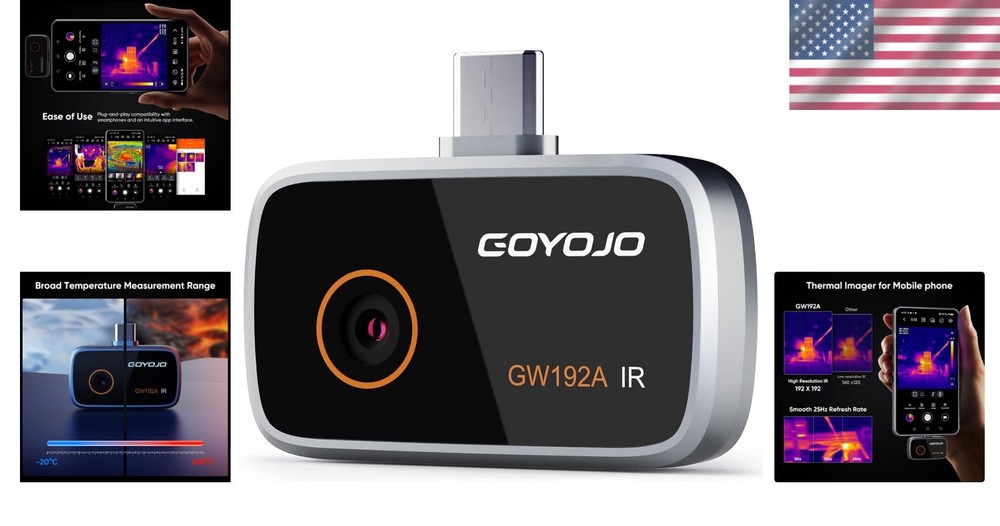 Compact 192x192 Thermal Imaging Camera for Android - Water Leak Detection