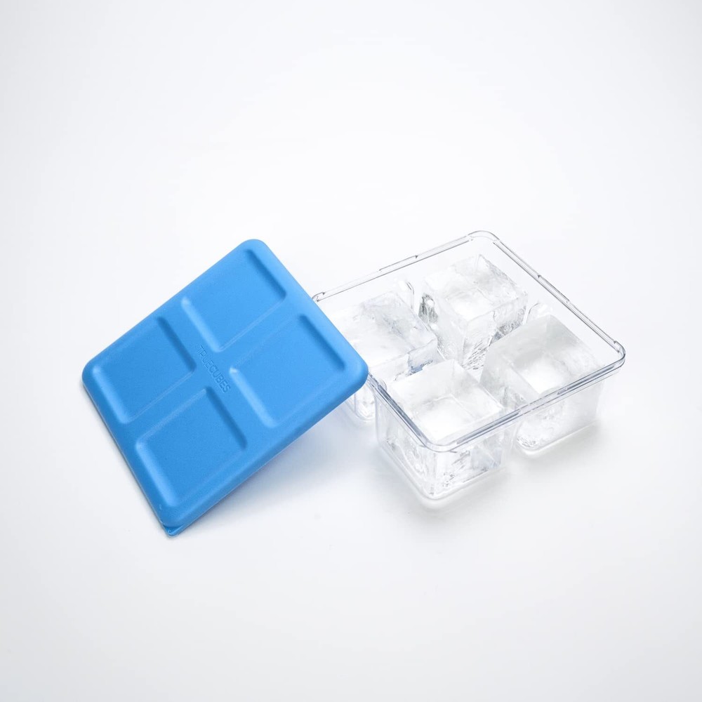 Clear Ice Tray with Lid – Stackable 2"x2"x2" Mold for Space-Saving Sturdy Bar...