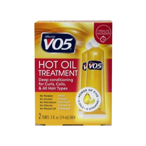 Alberto VO5 Moisturizing Hot Oil Treatment, 0.5 Ounce, 2-Count Tubes (6 Pack)