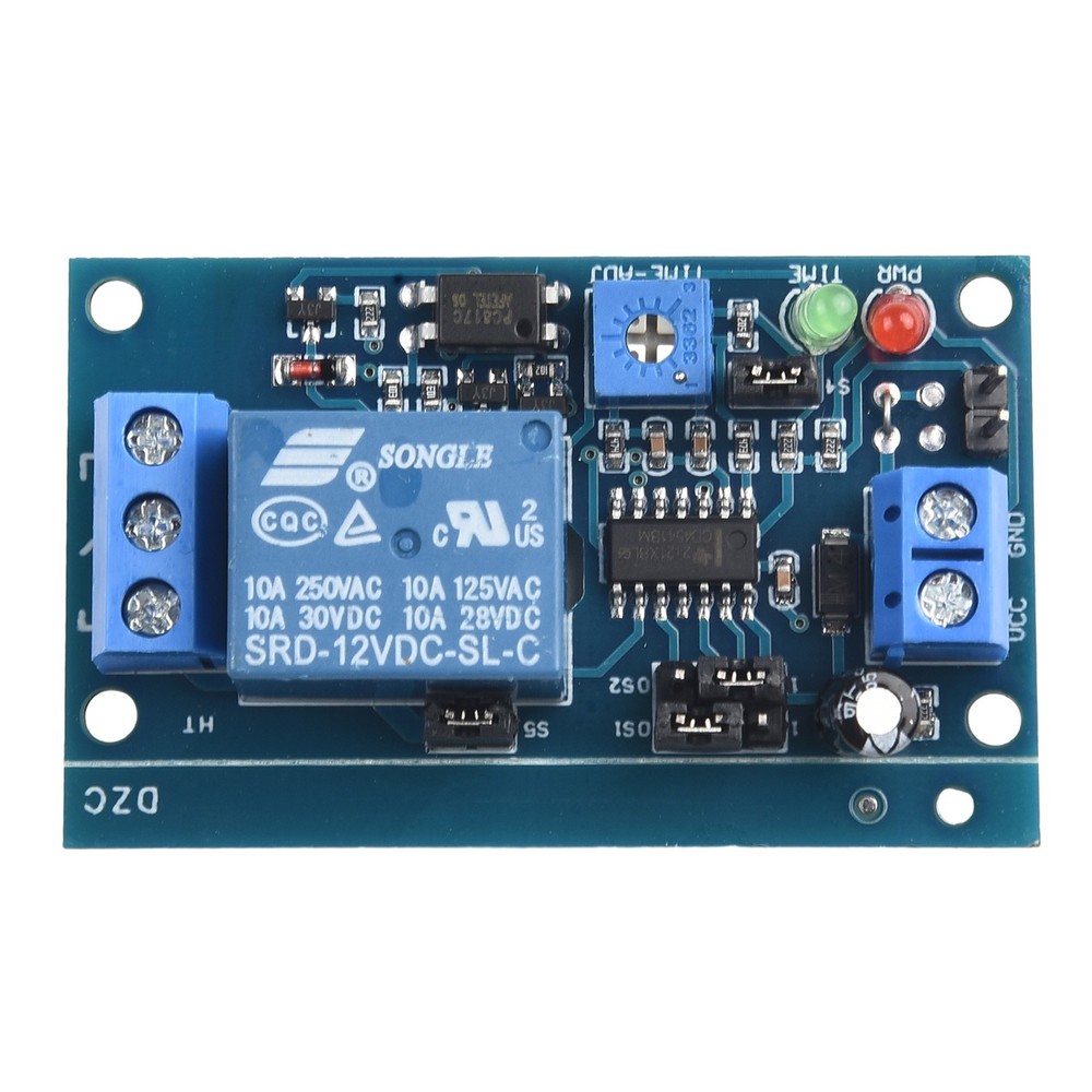 12V DC Delay Relay Switch with Time Adjustment and Protection Features