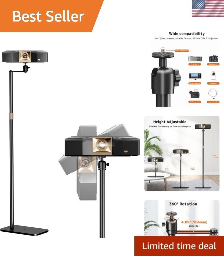 Universal Projector Stand Black Metal