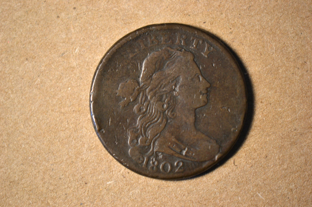 1802 Draped Bust Large Cent- Fine/Very Fine with a few marks.