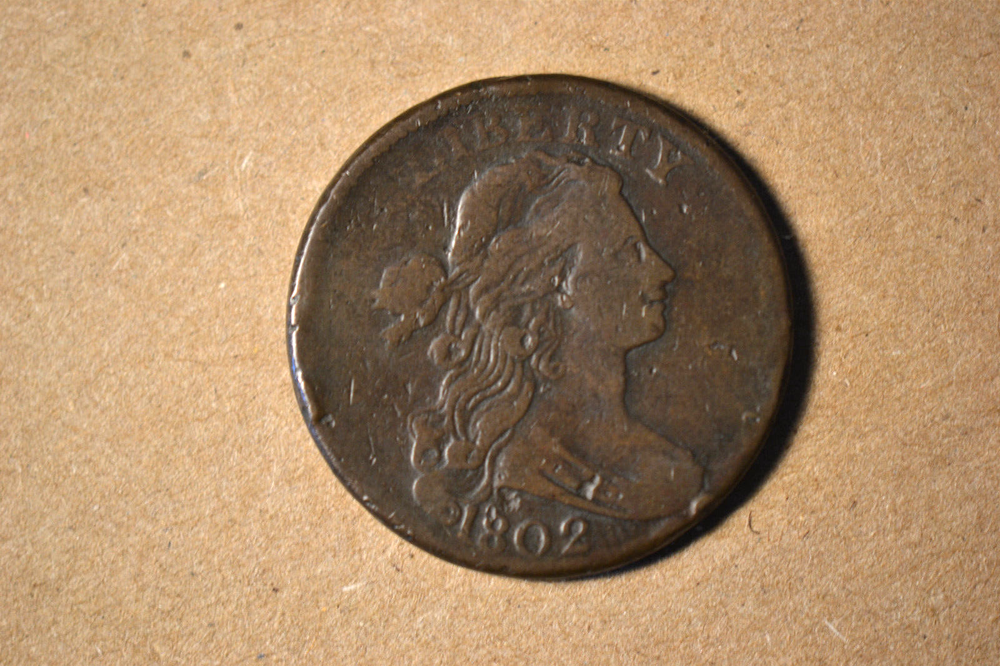 1802 Draped Bust Large Cent- Fine/Very Fine with a few marks.