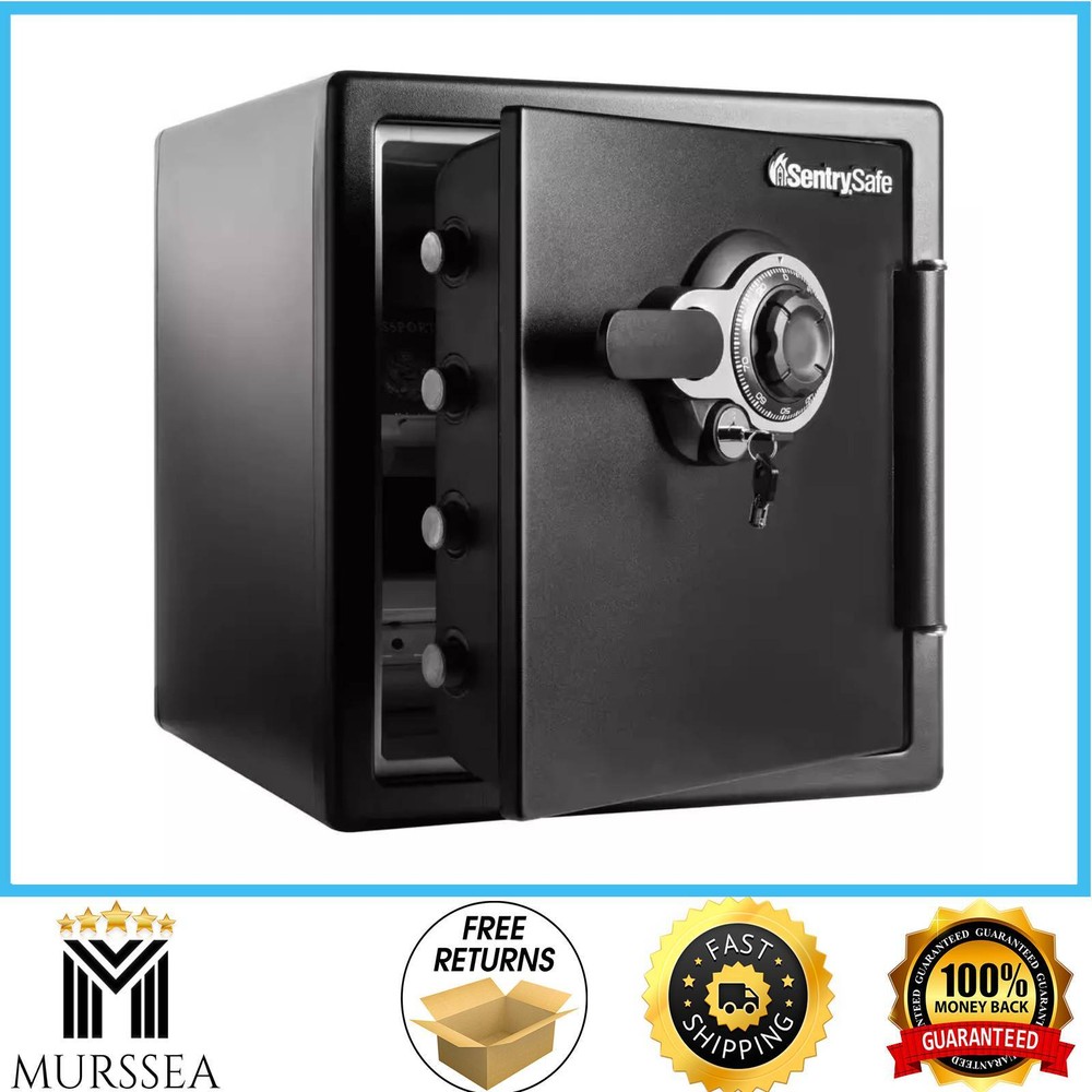 Fireproof Waterproof Safe Dial Lock Home Office Security Box 1.23 Cu Ft