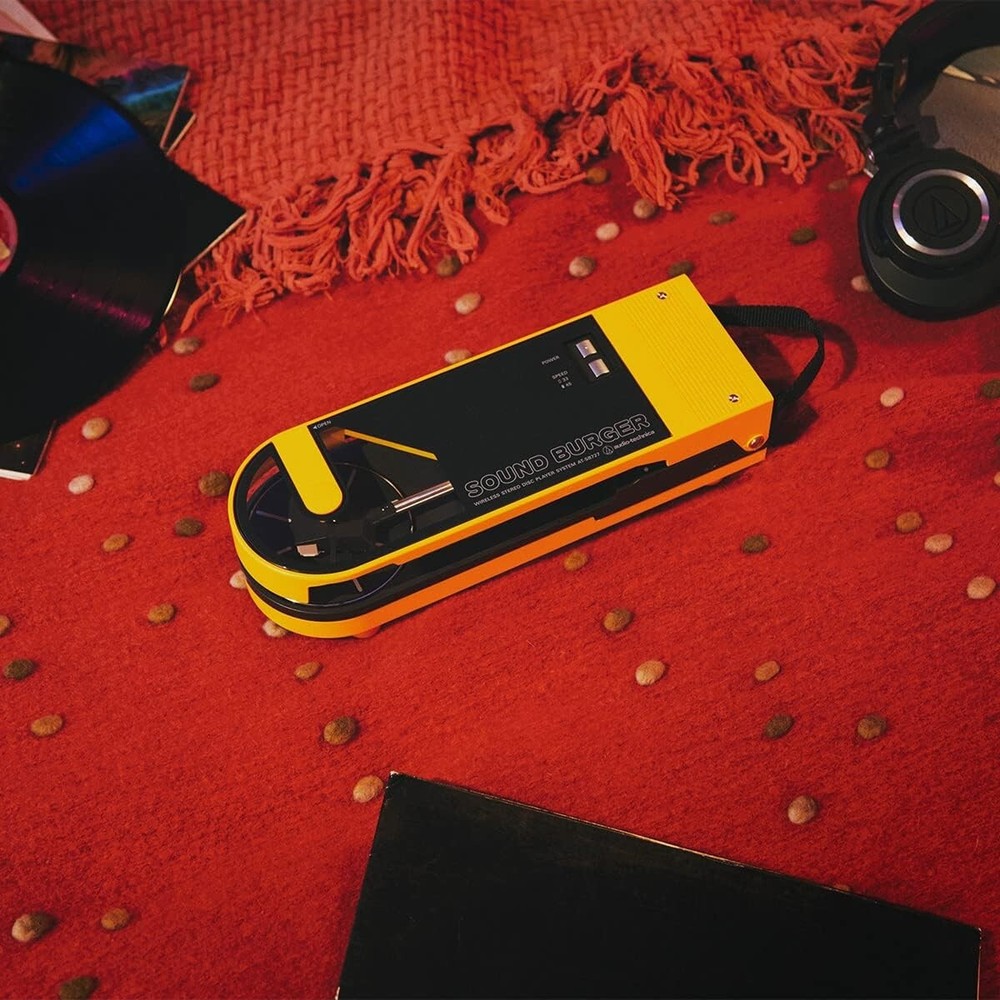 Audio Technica Sound Burger Portable Bluetooth Turntable (Yellow)