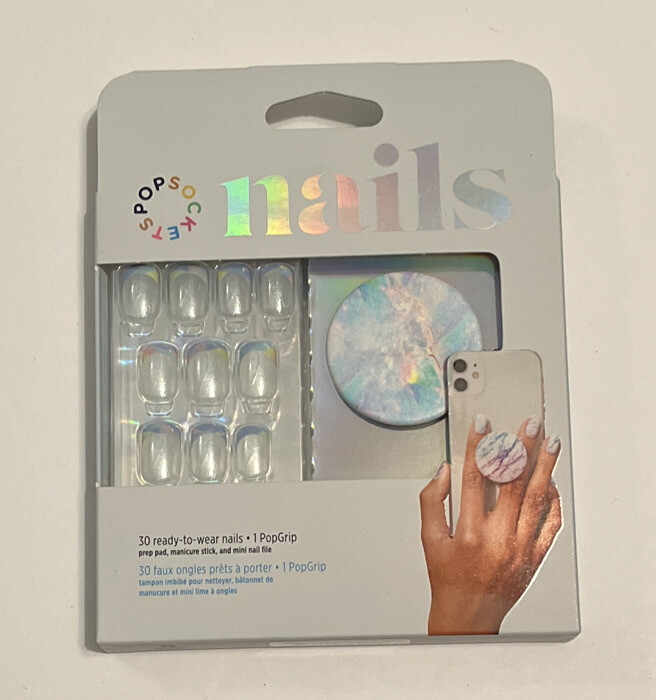 PopSockets 30Gel Nails & Matching PopGrip 100% Authentic Opal Tip