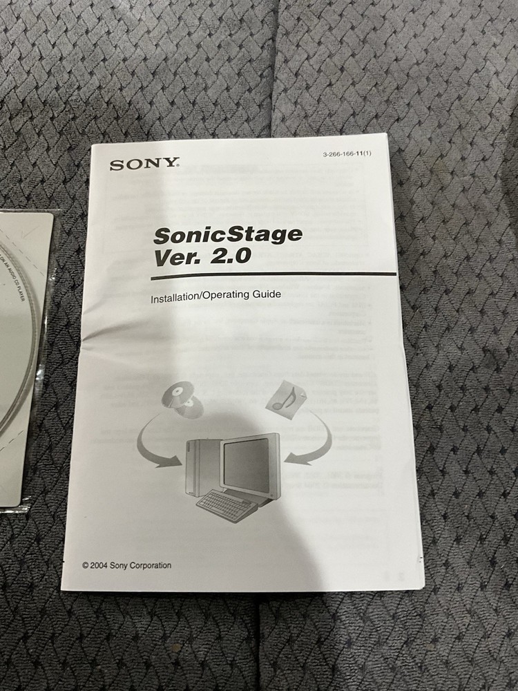 Sony SonicStage Atrac3plus OpenMG Version 2.0U + GUIDE For Walkman CD-ROM