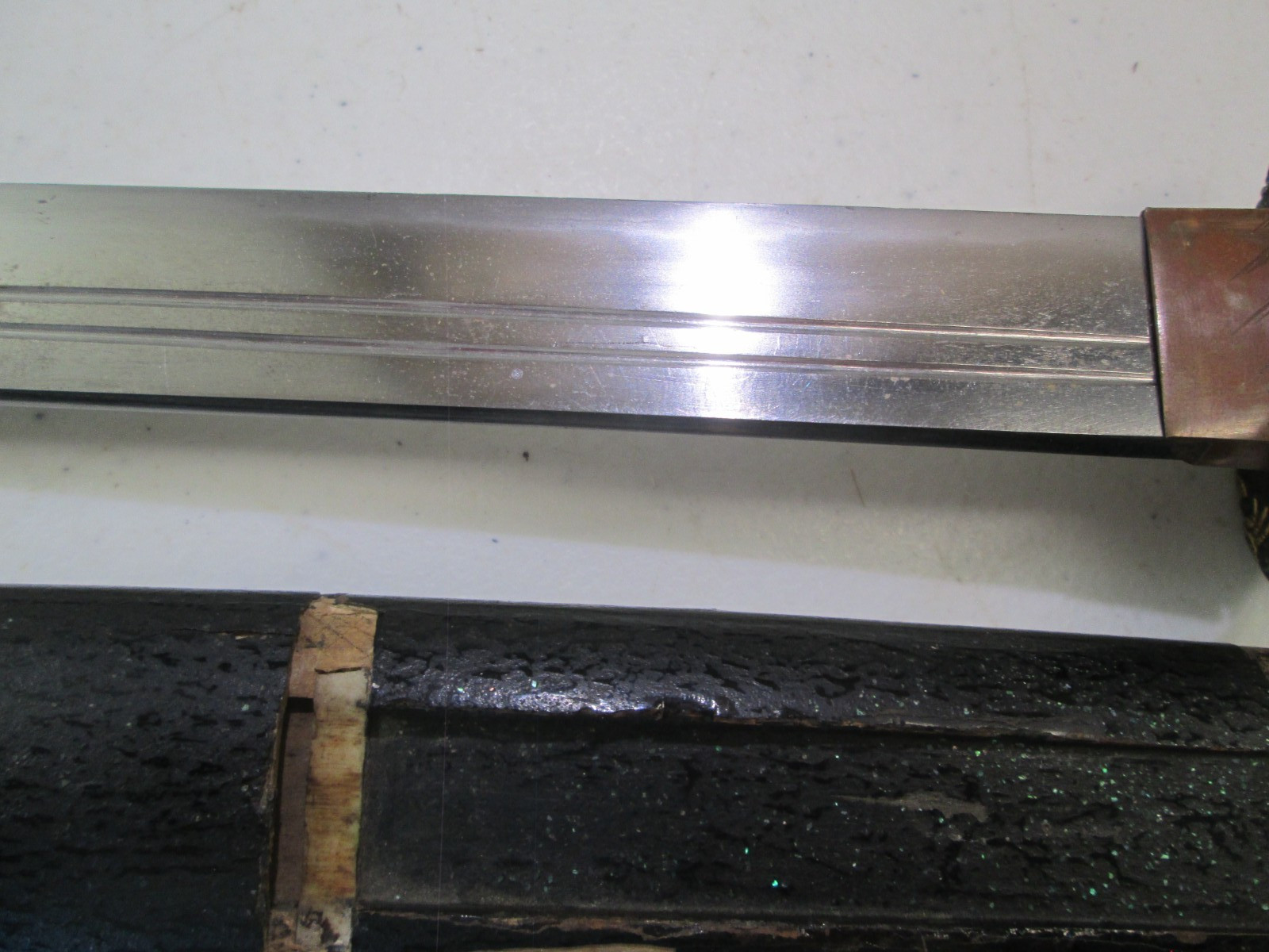 OVER 500 YEARS OLD SAMURAI JAPANESE DAGGER TANTO SWORD BIZEN UTSURI GROOVES #SF6