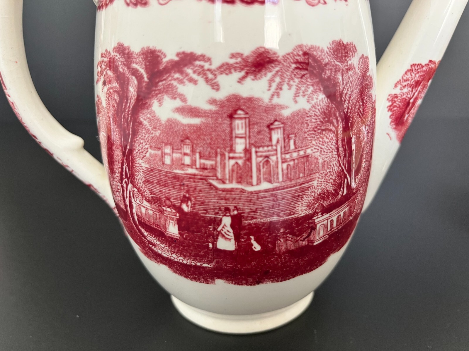 Antique MASON'S VISTA Patent Ironstone England Pink Coffee Tea Pot & Lid 1920s