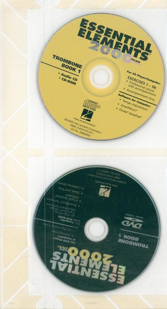 Replacement CDs For Essential Elements 2000 Trombone Book 1 Audio CD-ROM Accomp