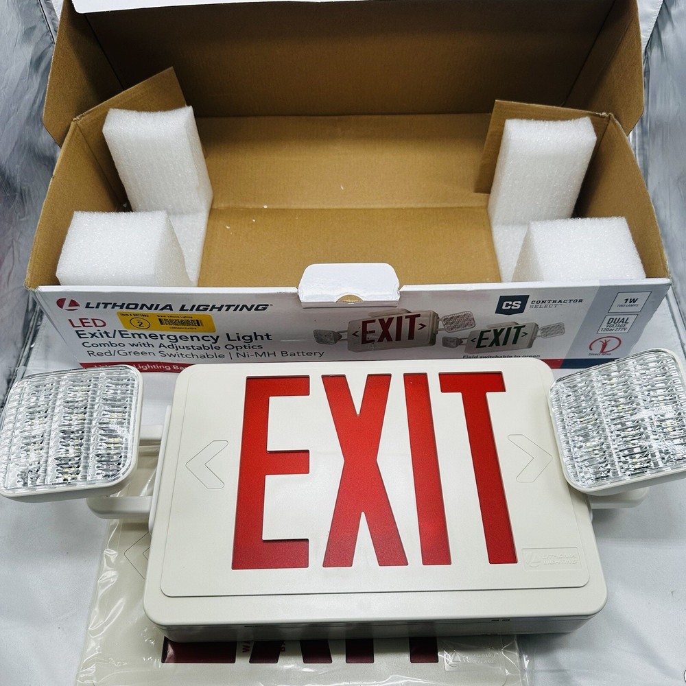 Lithonia Lighting ECRG BasicsTM Emergency Light/Exit Combo (Generation 3) EU2C M