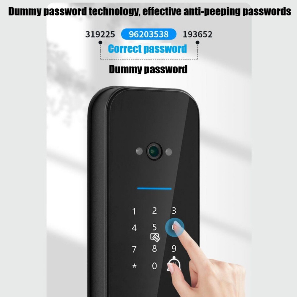 Face Recognition Tuya Wifi Smart Door Lock Visual Intercom Fingerprint