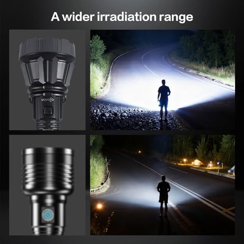 350LM Rechargeable LED Flashlight, 2.5W Tactical Flashlight with Type-C,