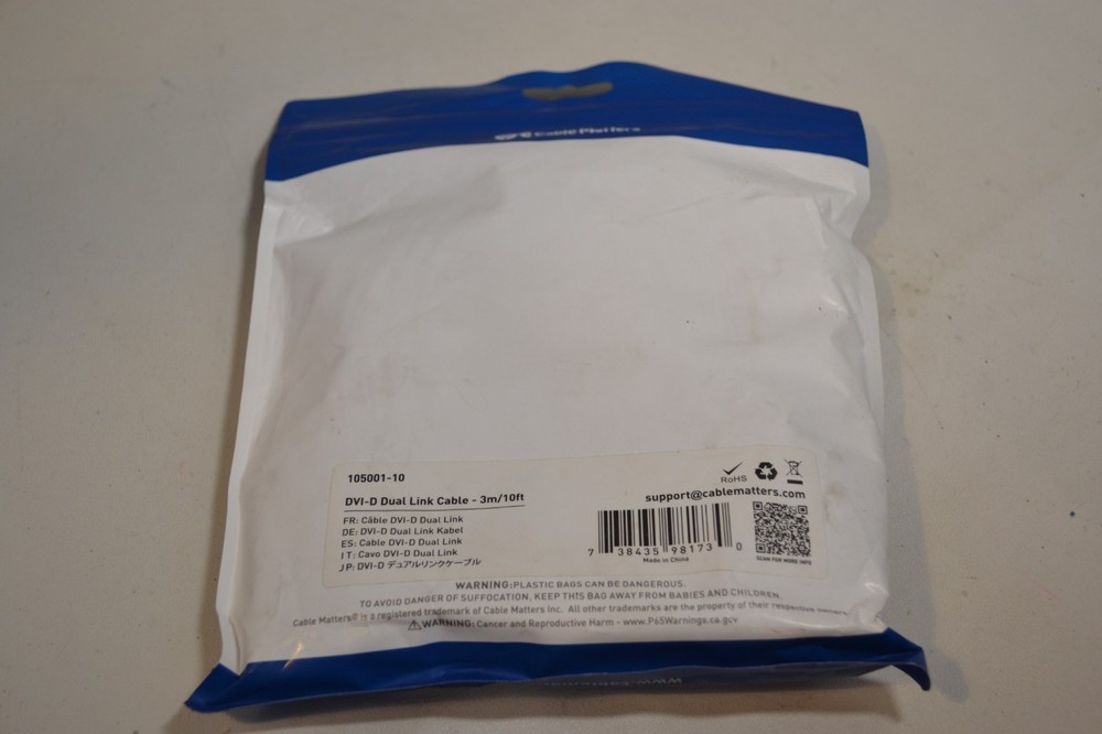 3 pack - Cable Matters DVI-D Dual Link Cable - 3m/10ft