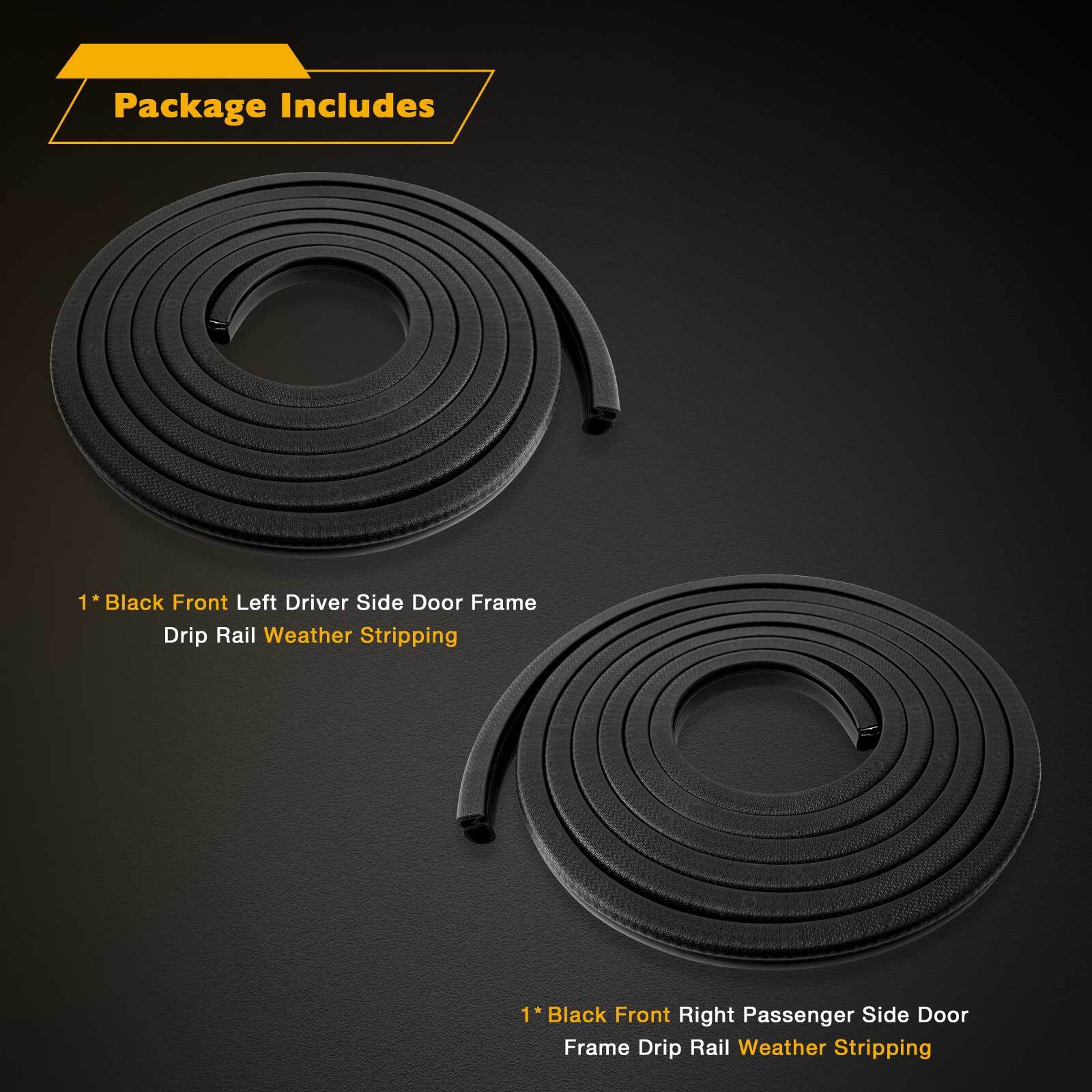 2X Rubber Door Weatherstrip Seals Set For Chevy GMC Suburban C/K 1500 2500 3500