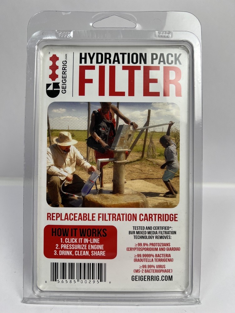 Geigerrig Hydration Pack In-Line Virus Filter G4 125FL - New!