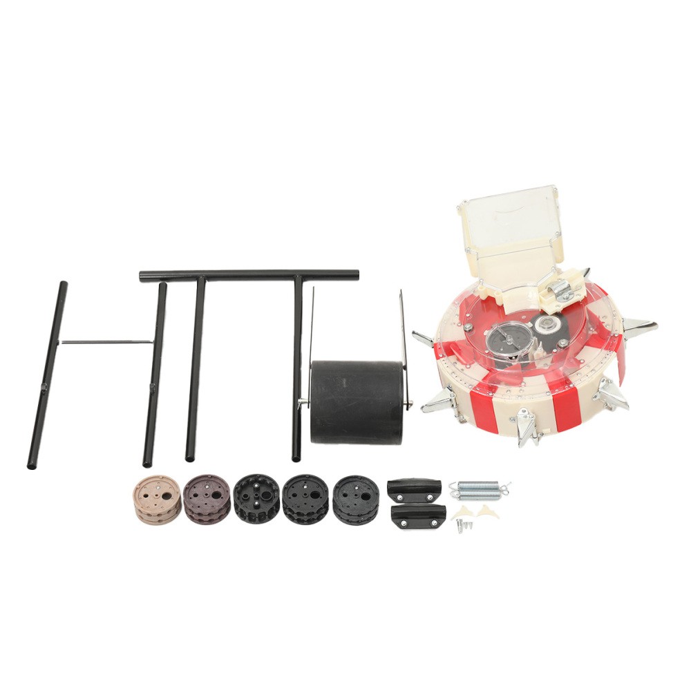 Hand Push Seeder Fertilizer Applicator Handheld 7 Nozzle Seeding Machine 13.5cm