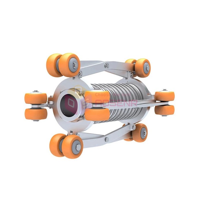 Sewer Endoscope Camera Crawler with Retractable Extension Bracket Guide Pulley