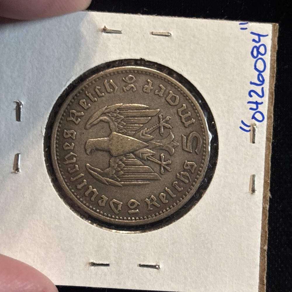 1936 A Germany 5 Mark Circulated Silver “0426084”