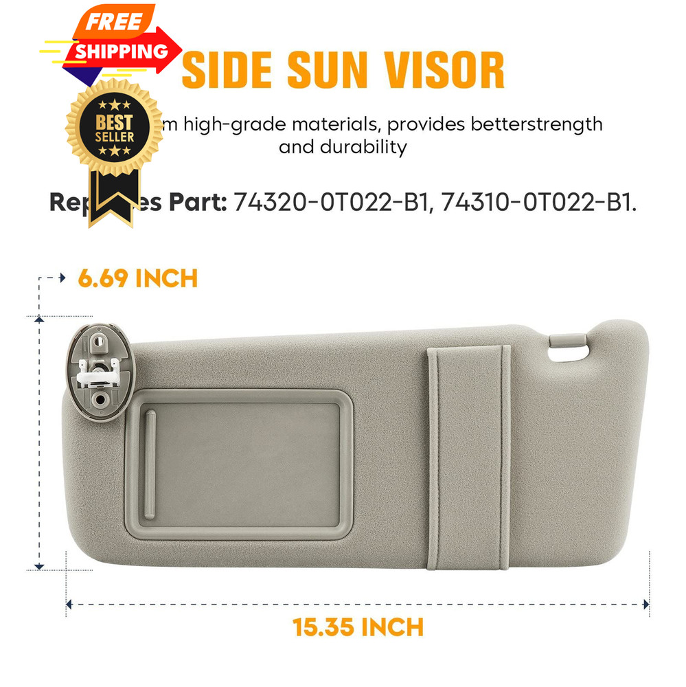Left & Right Driver Passenger Side Sun & Right, Beige