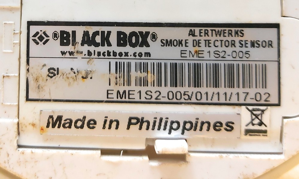 Black Box EME1S2-005 Smoke Detector Sensor 0409