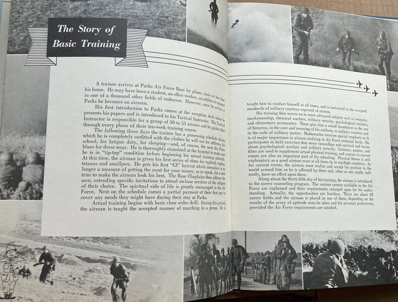 Parks Air Force Base 1955 Yearbook Dublin CA Flights 231 thru 238 Basic Training