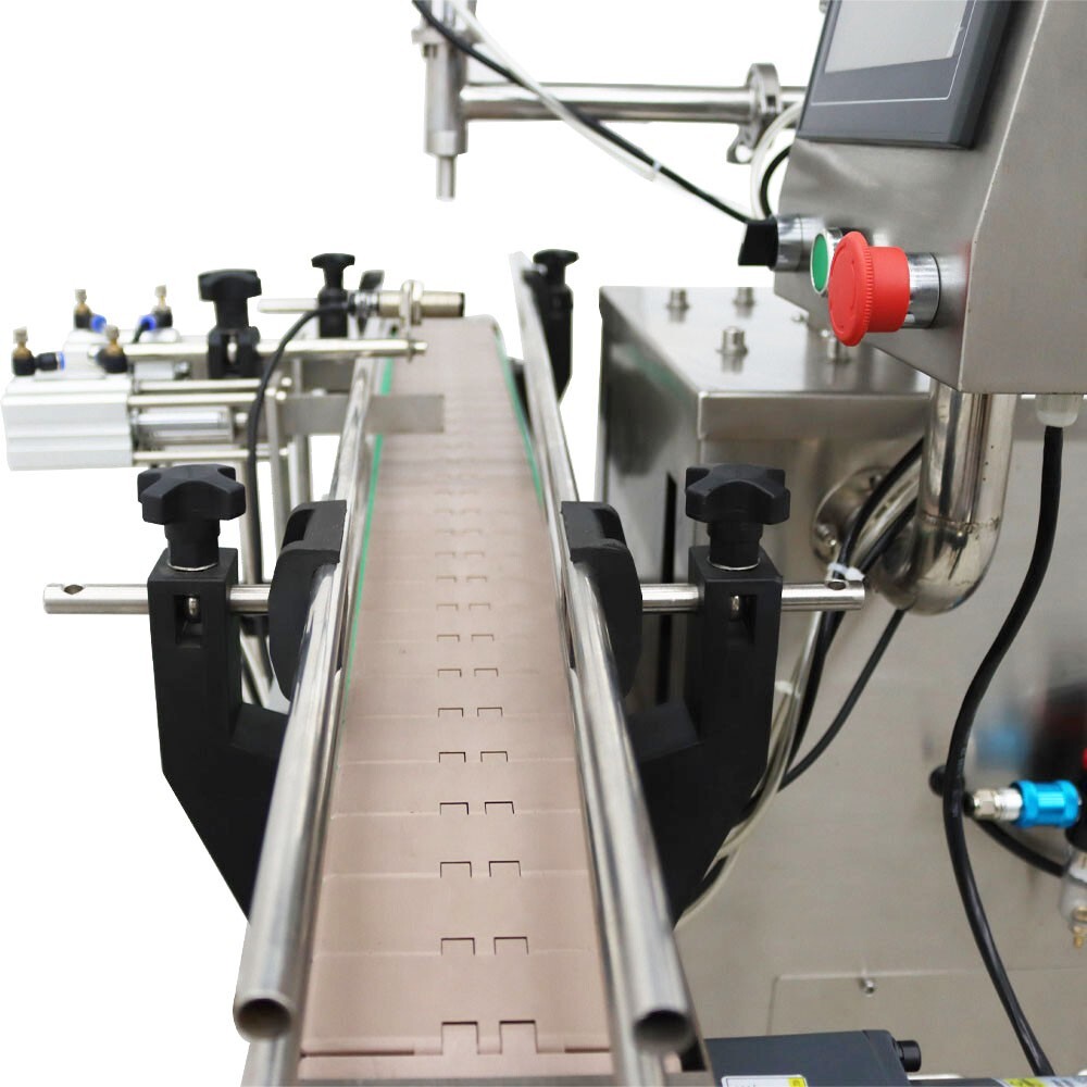 Automatic Servo Paste Liquid Filling Machine Single Head Filler w/Chain Conveyor
