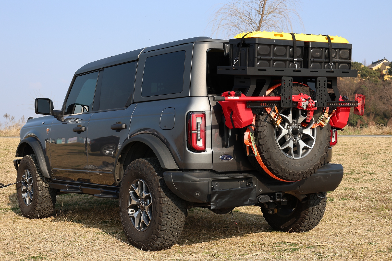 Utility Cargo Rack Basket Storage Tray Spare Tire Storage Rack 27"-40" Tire 80lb