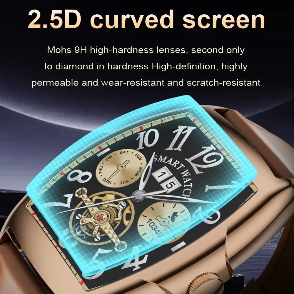 AW73 Bluetooth Call Smartwatch, Android and iPhone, IP67 Waterproof, 2.5D Curved